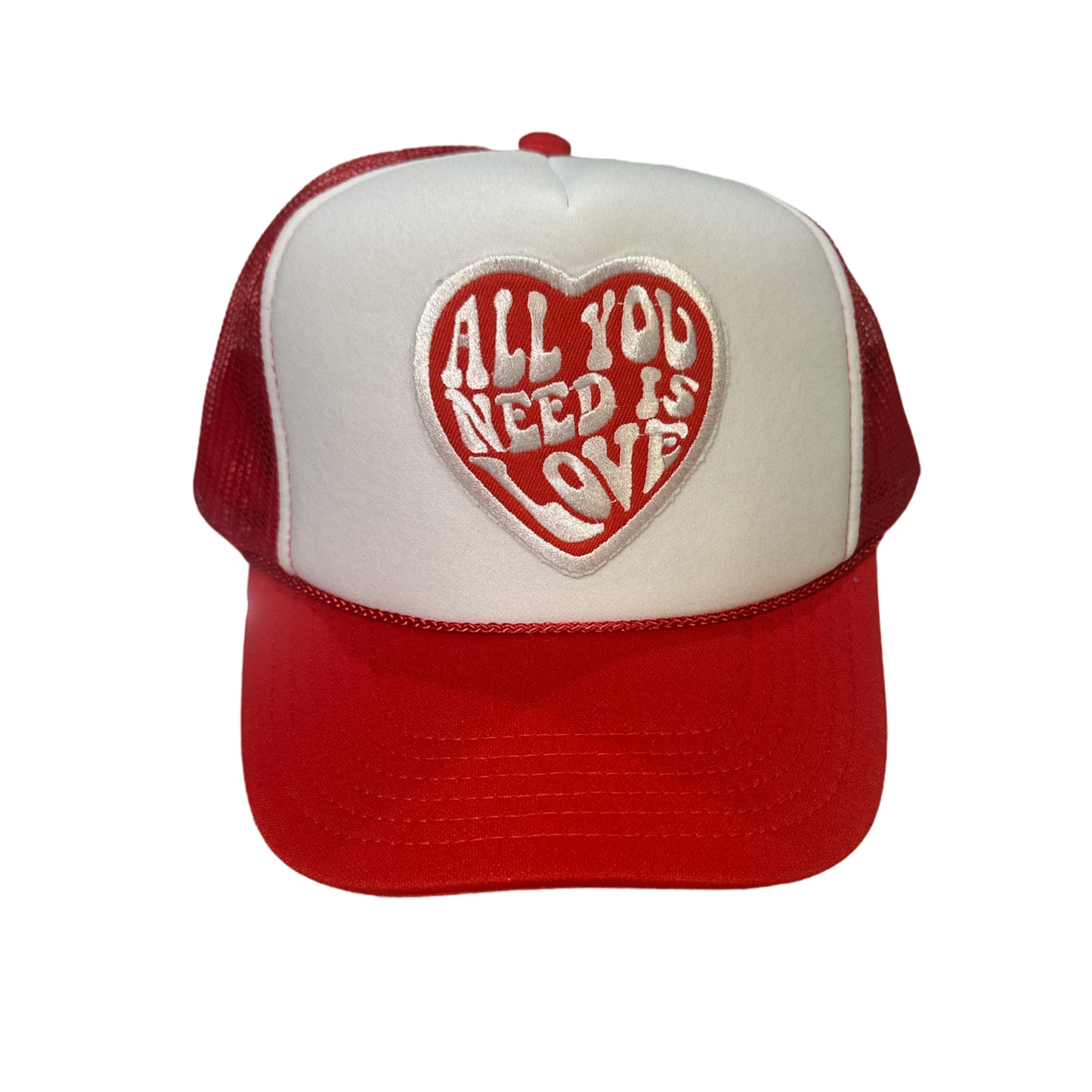 Red All You Need is Love Trucker