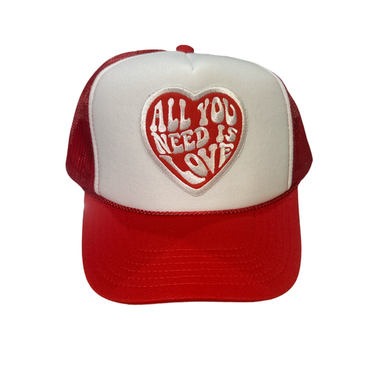 Red All You Need is Love Trucker