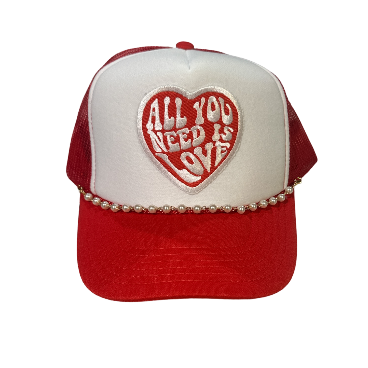 Red All You Need is Love Trucker