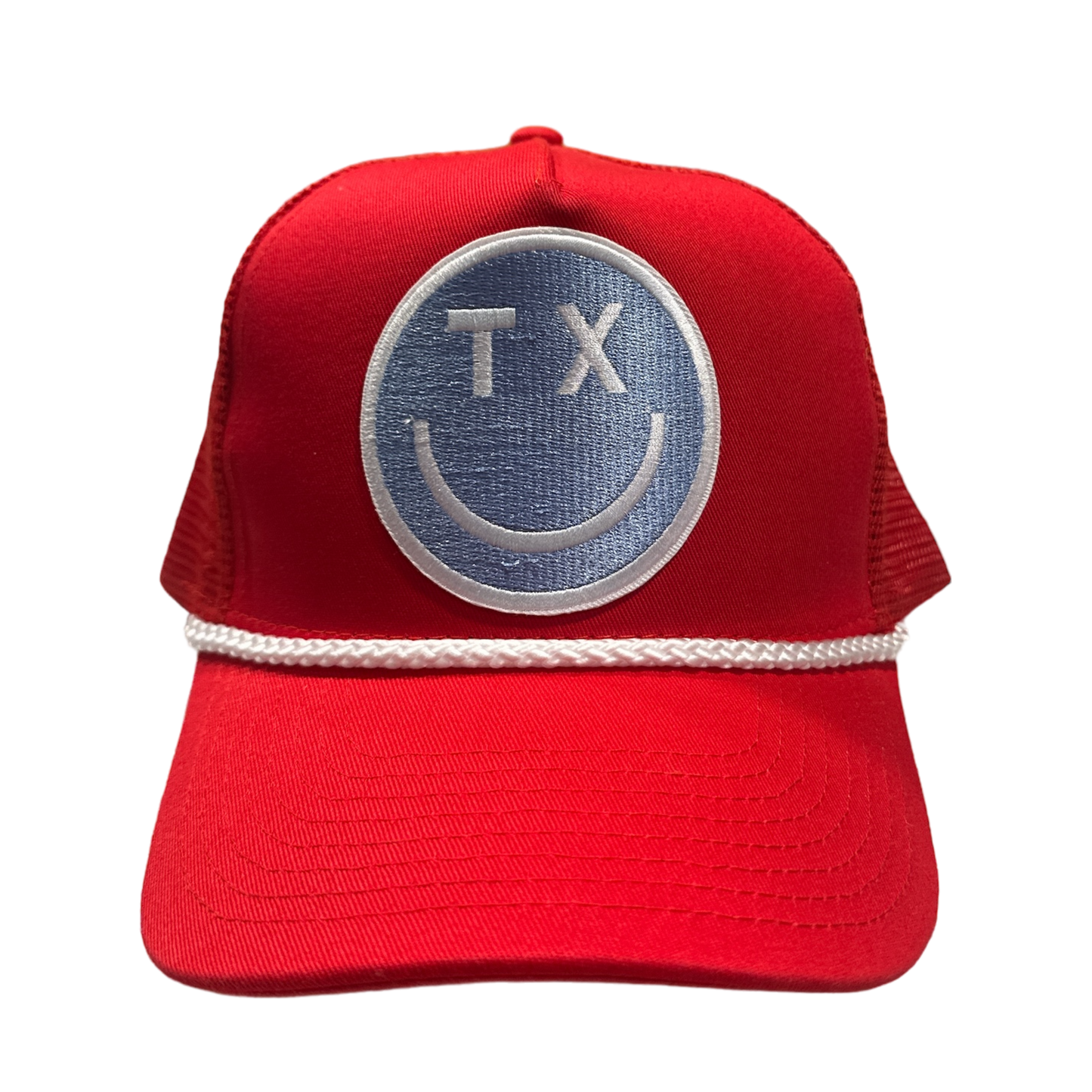 Red TX Smiley + Rope Trucker