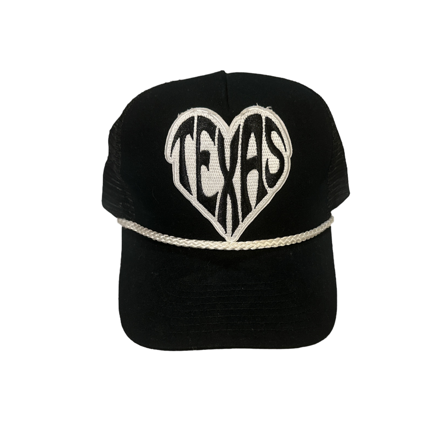 Black Texas Heart + Rope Trucker