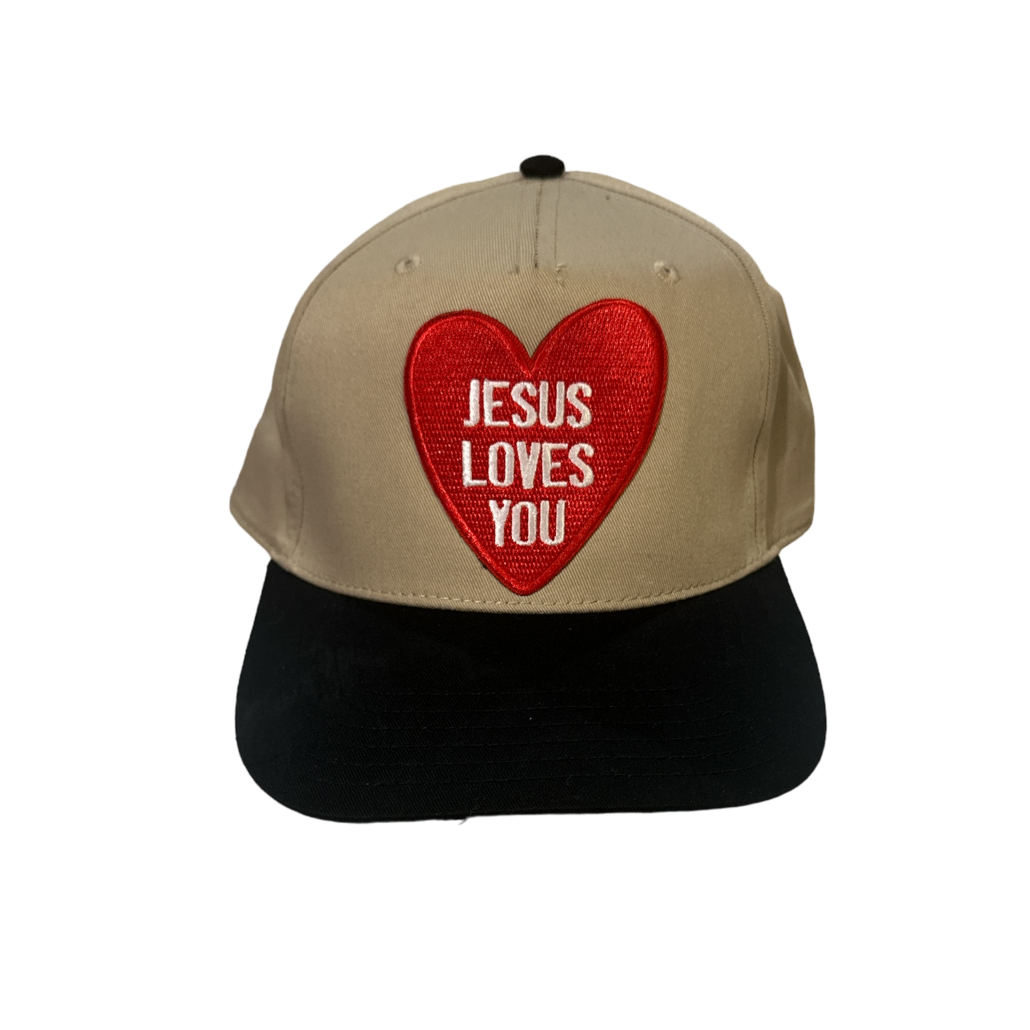 Tan + Black Jesus Loves Snapback