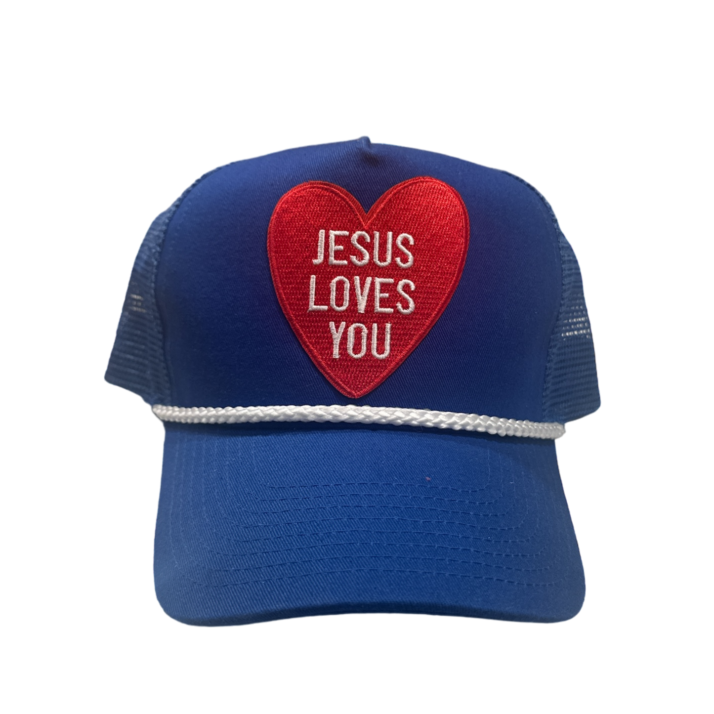 Blue Jesus Loves You + Rope Trucker