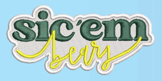 Cursive Sic Em Bears